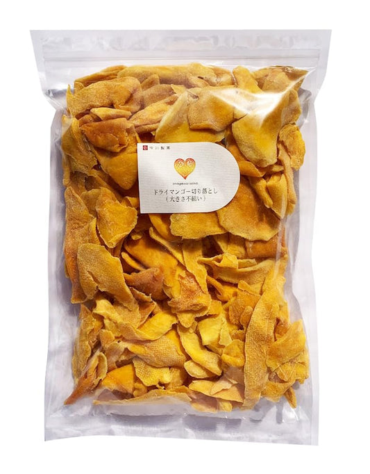 今川製菓 ドライマンゴー 切り落とし 1kg ドライフルーツ マンゴー 業務用 チャック袋 入り (大きさ不揃い)