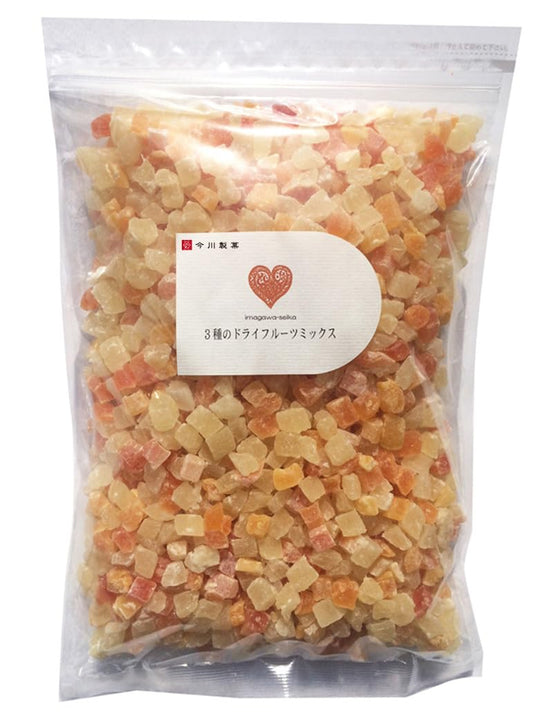 今川製菓 3種のドライフルーツミックス パイナップル パパイヤ マンゴー 業務用(1kg)