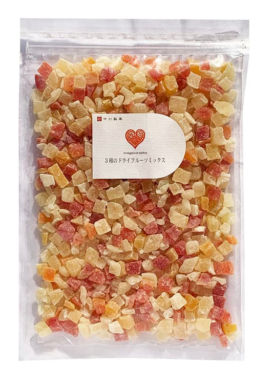 今川製菓 3種のドライフルーツミックス パイナップル パパイヤ マンゴー 業務用(500g)