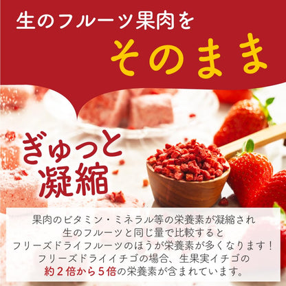 フリーズドライ イチゴ 60g (ダイスカット 【サイズ:5mm】) 添加物不使用 無添加 カット フルーツ くだもの 苺 いちご 製菓