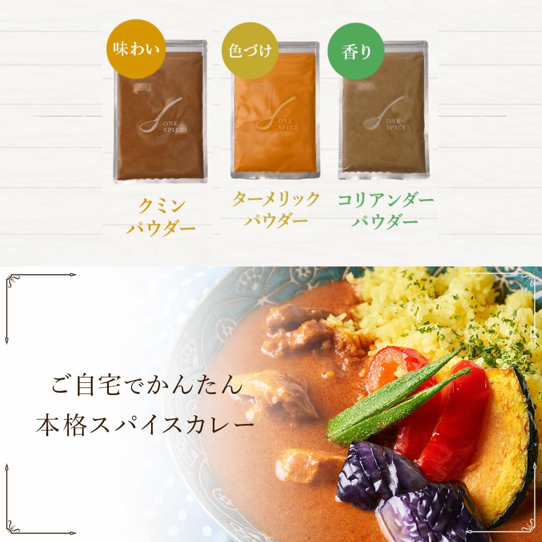 D'sTs スパイス カレー ターメリック クミンパウダー コリアンダーパウダー カレー粉 無添加 100g 3種セット