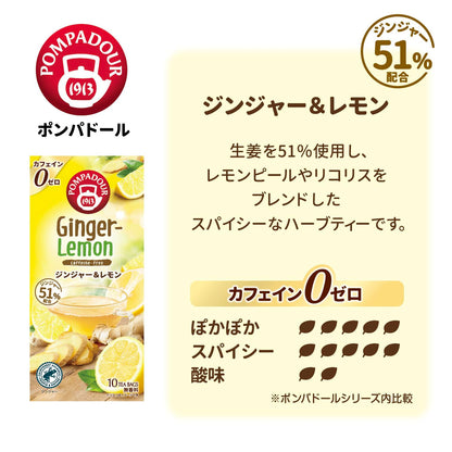 ポンパドール 5種フレーバーハーブティー 大容量スペシャルパック 100P【ノンカフェイン】