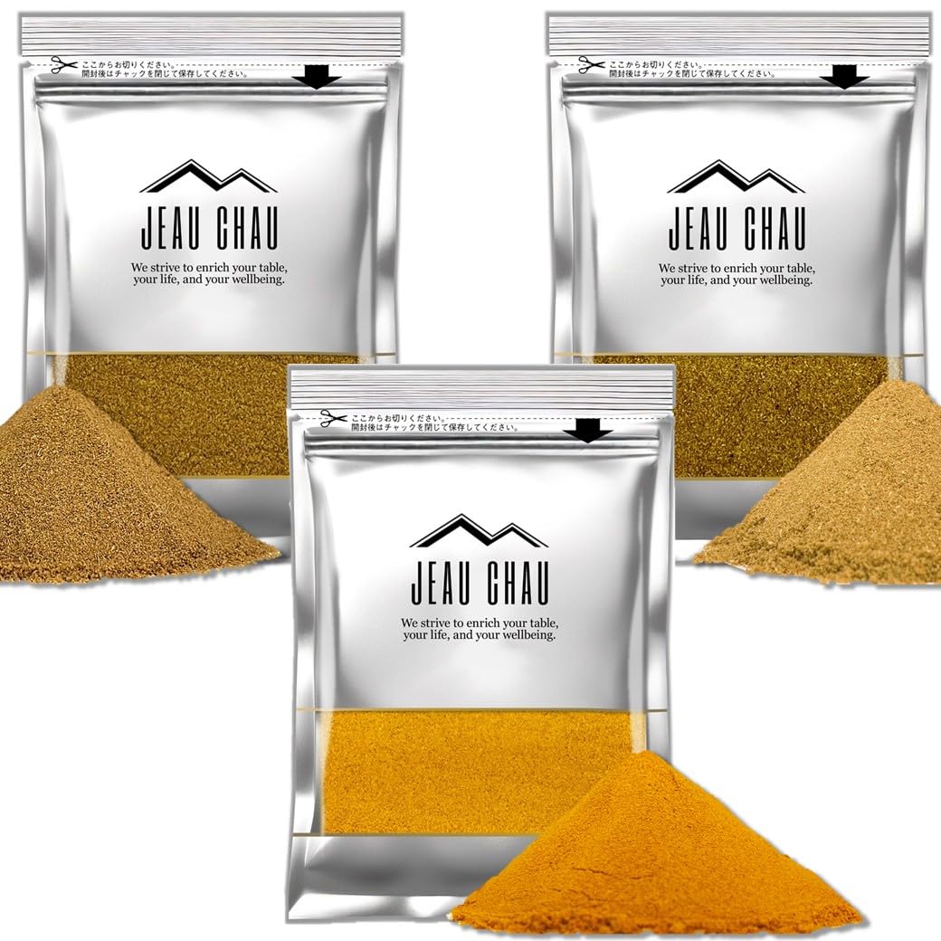 JEAU CHAU カレー スパイス セット 3種類 (クミンパウダー ターメリックパウダー コリアンダーパウダー / 各100g) 選別品 香辛料/無添加