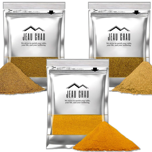 JEAU CHAU カレー スパイス セット 3種類 (クミンパウダー ターメリックパウダー コリアンダーパウダー / 各100g) 選別品 香辛料/無添加