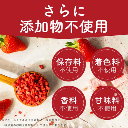 フリーズドライ イチゴ 60g (ダイスカット 【サイズ:5mm】) 添加物不使用 無添加 カット フルーツ くだもの 苺 いちご 製菓