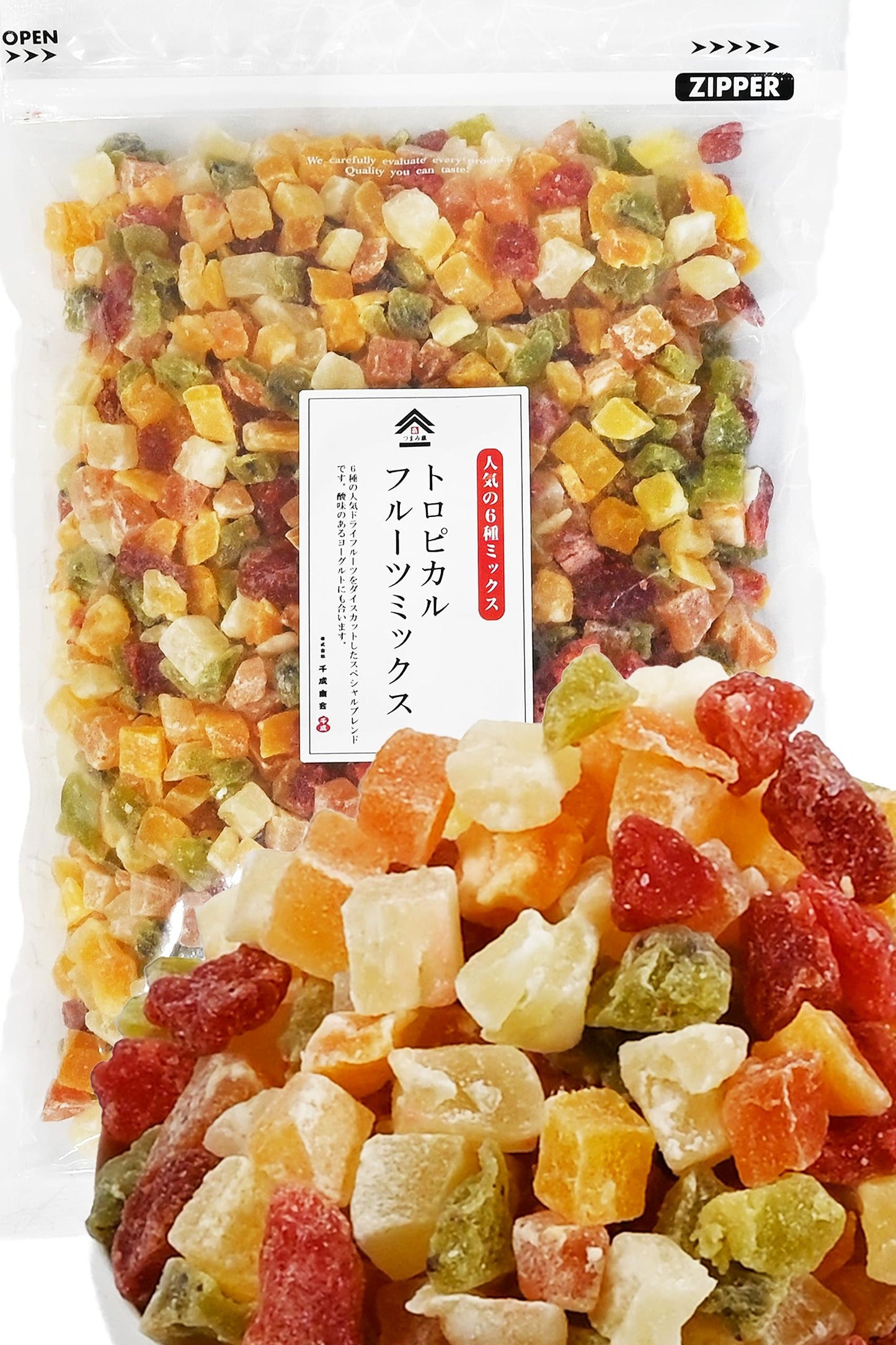[ つまみ蔵 公式 ] ドライフルーツ 業務用 大容量 [ ドライフルーツミックス 1kg / マンゴー いちご パイナップル キウイフルーツ メロン パパイヤ ] 果物 カットフルーツ ふるーつ チャック付き袋