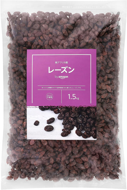 by Amazonドライレーズン 南アフリカ産 1.5kg (砂糖・油不使用)