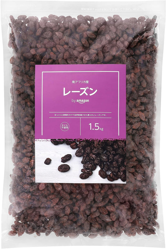 by Amazonドライレーズン 南アフリカ産 1.5kg (砂糖・油不使用)