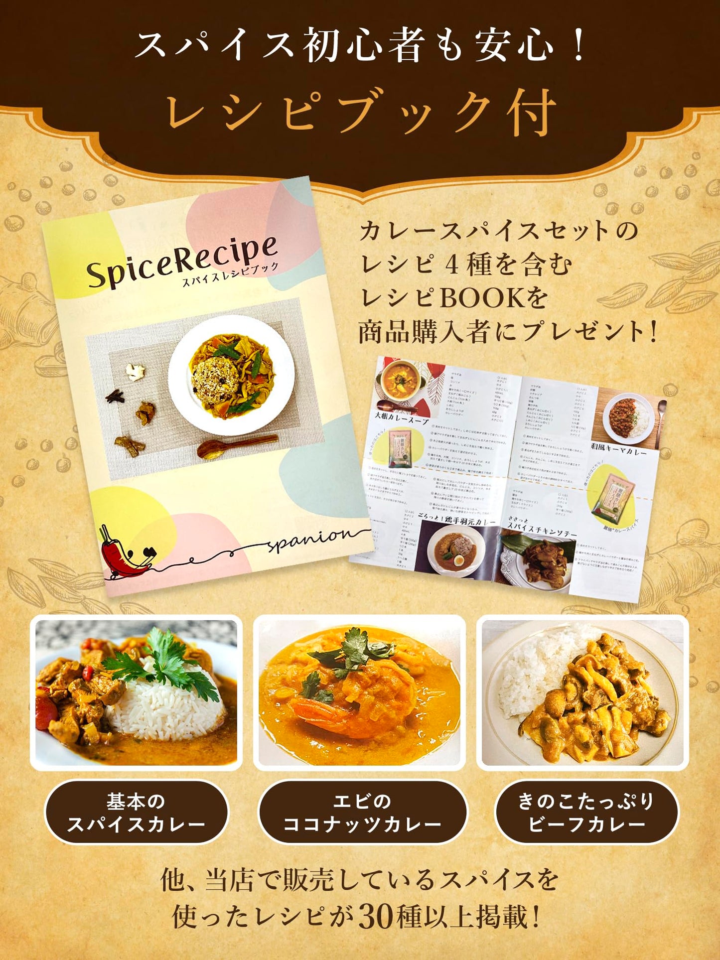 SPANION カレー スパイス 4種セット ターメリック クミン コリアンダー スパイスマサラ パウダー 各種セット